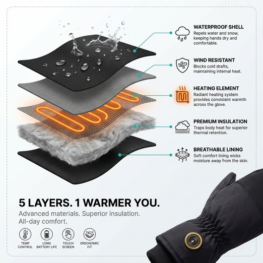 HearthSlope™ Heated Ski Gloves