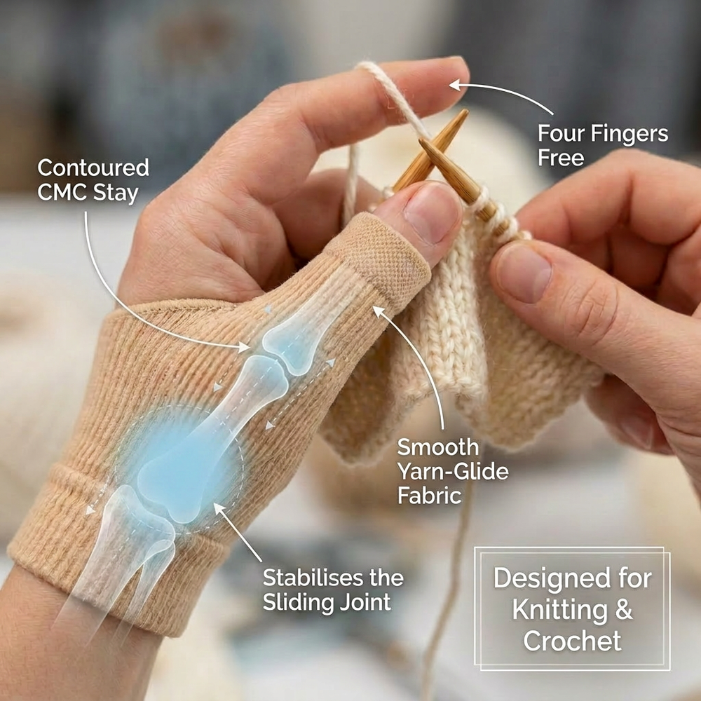 The First Brace Made for the Way a Knitter's Thumb Moves